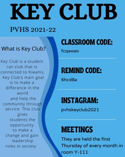 pvhs key club ad