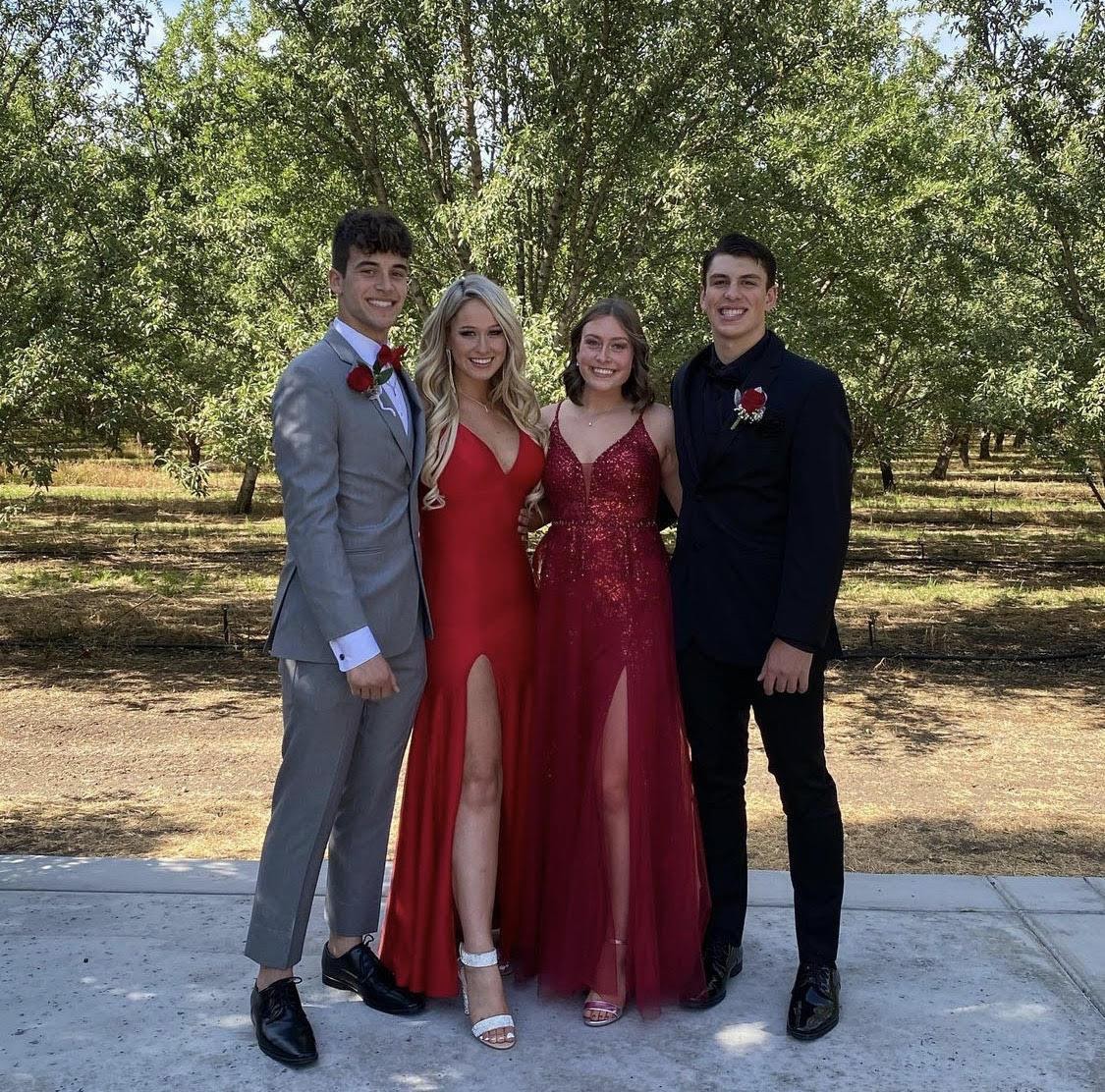 Prom couples outlet red dress